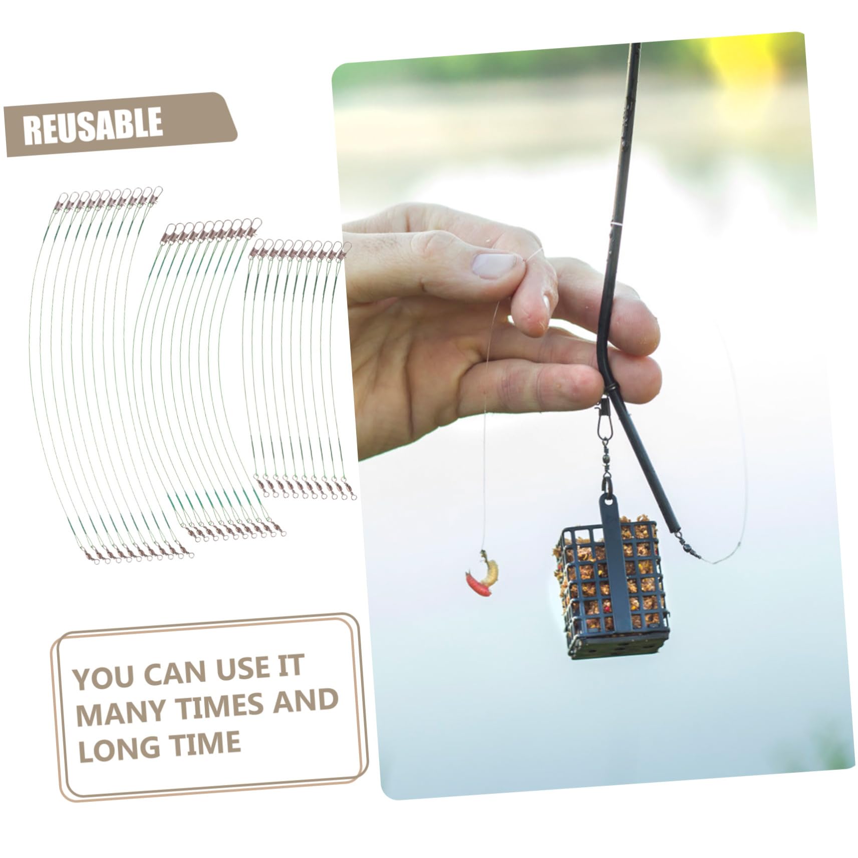 MUELODSIC 30pcs for Bait Fish Leader Pike Wire Leader Saltwater Fishing Accessories