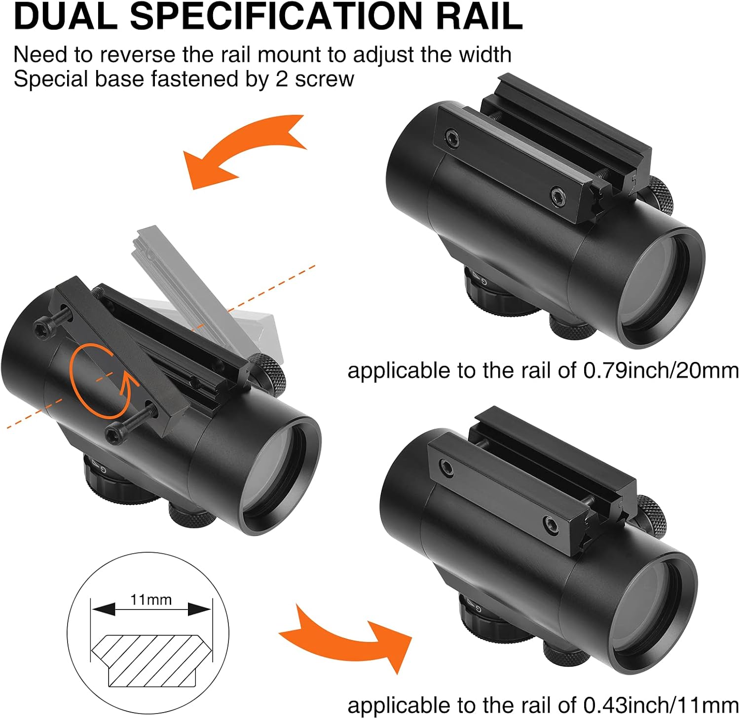 EZshoot Red Green Dot Sight Tactical Scope Reflex Sight with Lens Cap 20mm/11mm Weaver Picatinny Rail Mount : Sports & Outdoors
