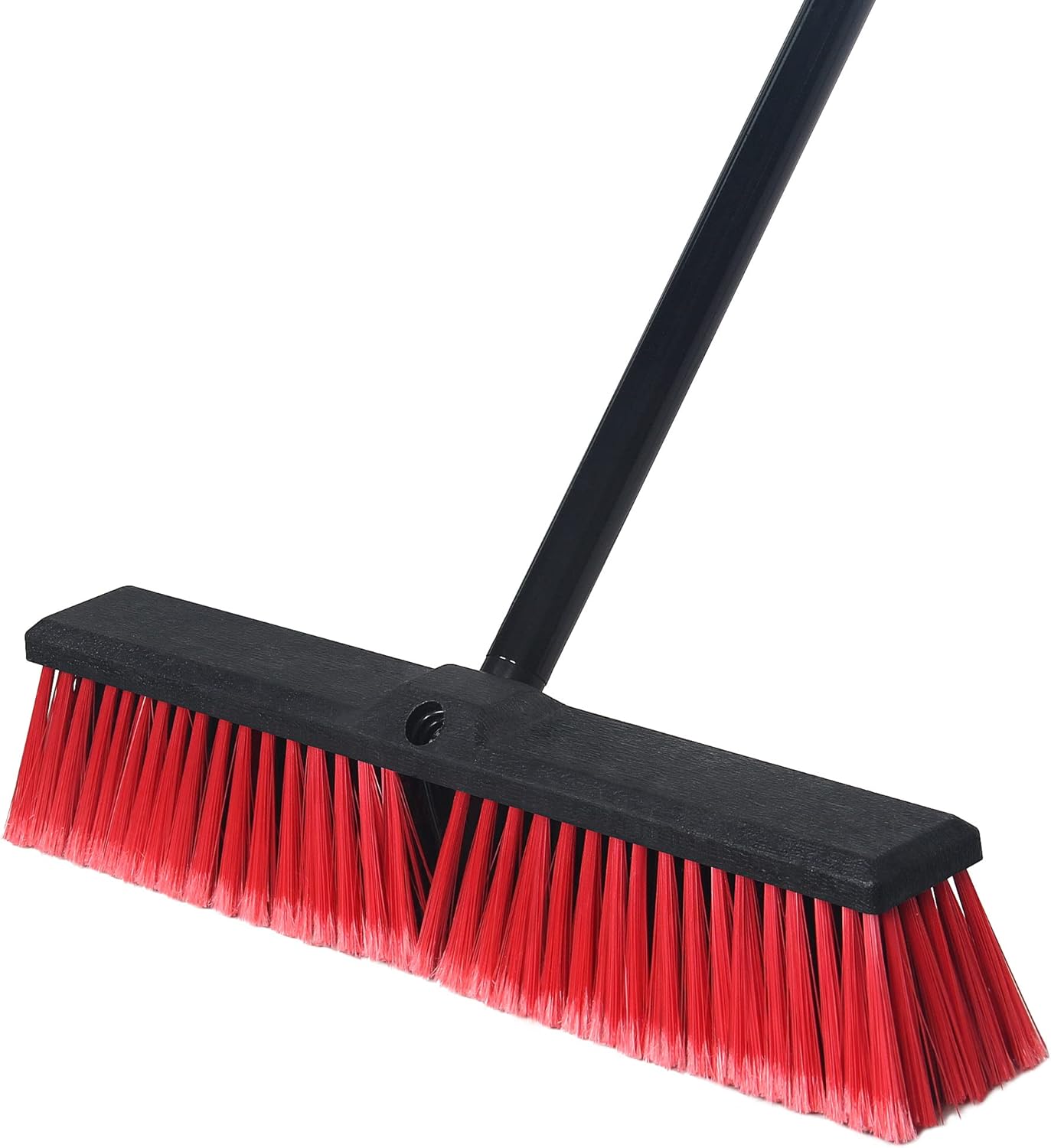 Floatant 18" Push Broom Outdoor Heavy Duty with Stiff Bristles 63" Long Handle Large Commercial