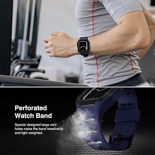Vista 40 de Nereides Compatible con Apple Watch Band de 1.772 pulgadas, 1.732 pulgadas, para iWatch Band Series 9/8/7/6/5/4/SE/SE2, carcasa resistente con Verde