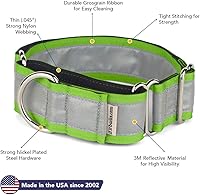 Vista 24 de If It Barks - Collar Martingala reflectante de 1.5 pulgadas con hebilla a presión rápida para perros - Ajustable - Fabricado en Estados Unidos