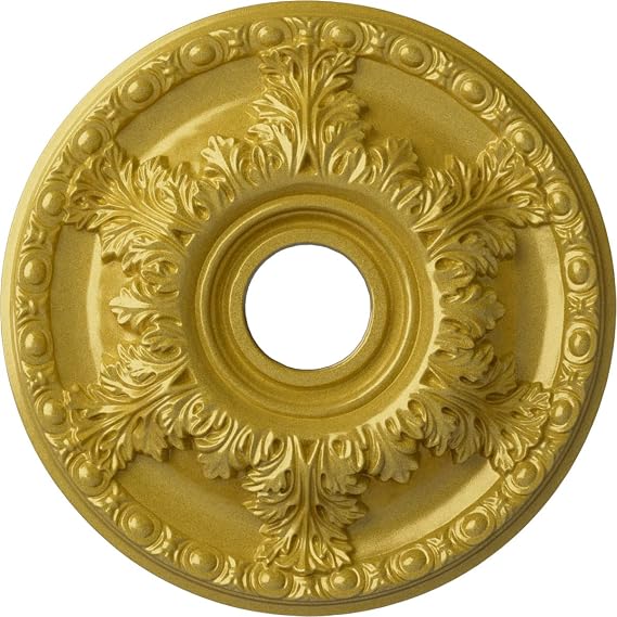 Ekena Millwork CM18GARGS Granada Ceiling Medallion, 18 OD x 3 1/2 ID x 2 1/2 P, Rich Gold