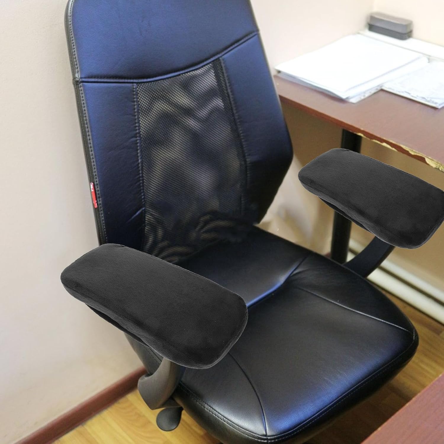 VILLCASE 2 Pcs Chair Armrest Pad Cover Memory Cotton Flannel Universal Fit