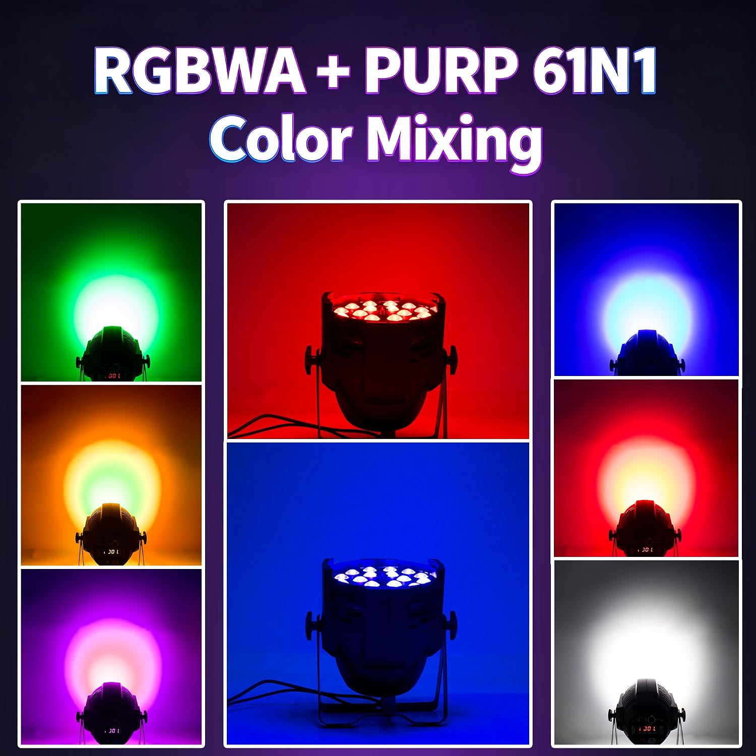 SHEHDS 18x18W RGBWAP 6IN1 LED Zoom Par Lights image 2
