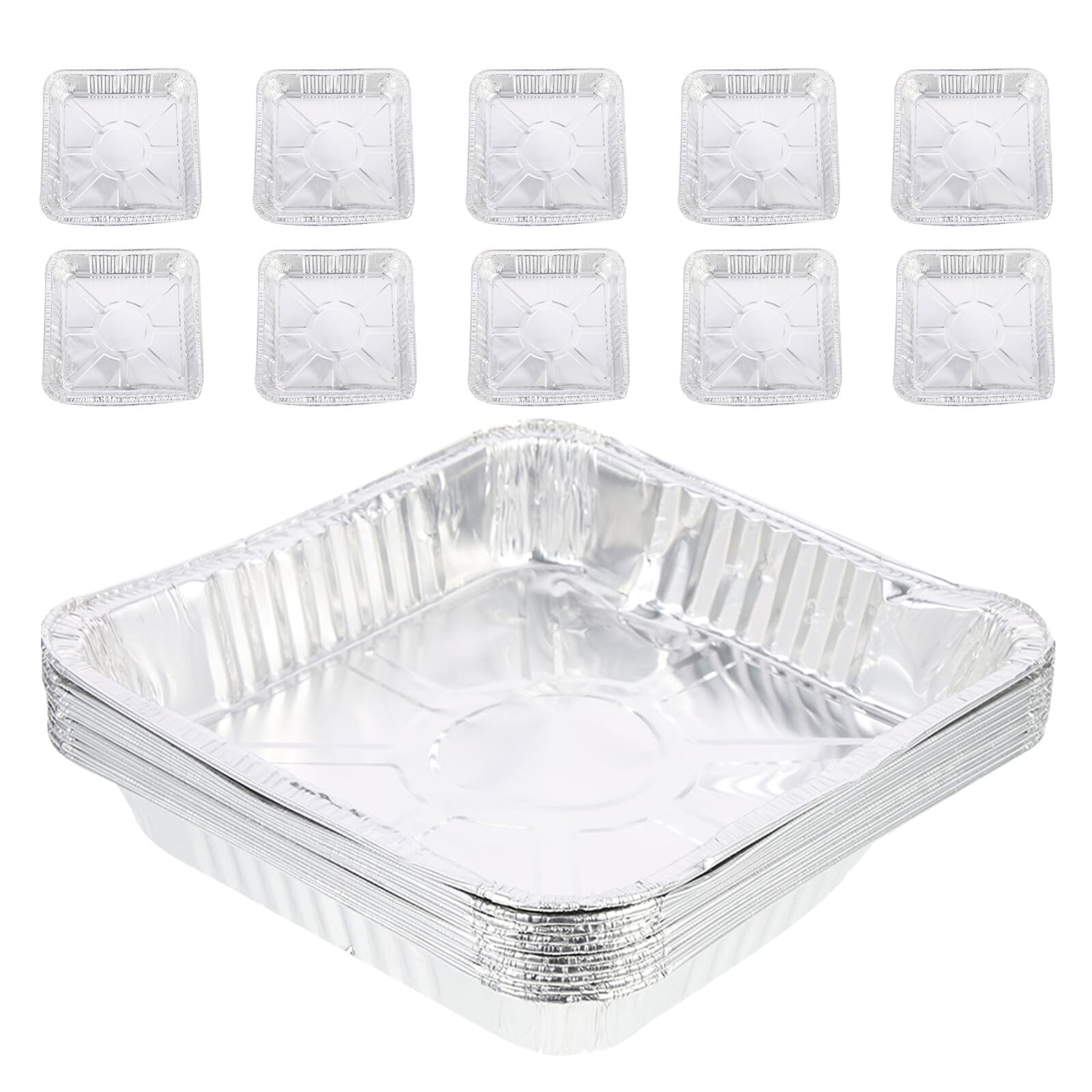 Bandejas de aluminio resistentes Homoyoyo de 1440 ml multifunción para barbacoa