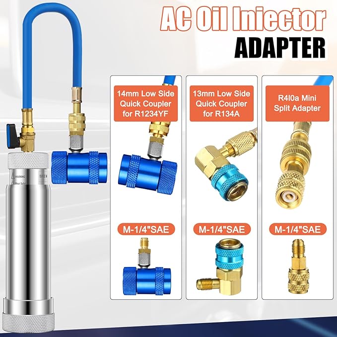 Kit Detector de Fugas AC Tellegloww R1234yf R134a R410a con Linterna UV miniatura 4