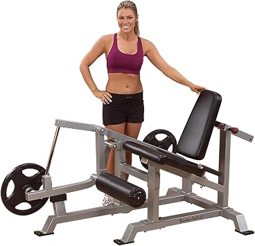 Body-Solid (LVLE) Pro Cubline Leverage Leg Extension, Heavy Duty Commercial and Home Gym Weight Machine for Quad and Knee Rehab Exercises, Lower Body Workout Machines