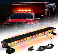 Vista 13 de Barra de luces estroboscópicas LED de 34 pulgadas para techo, 166 LED, intermitentes, seguridad, asesor de tráfico, advertencia, peligro, luz