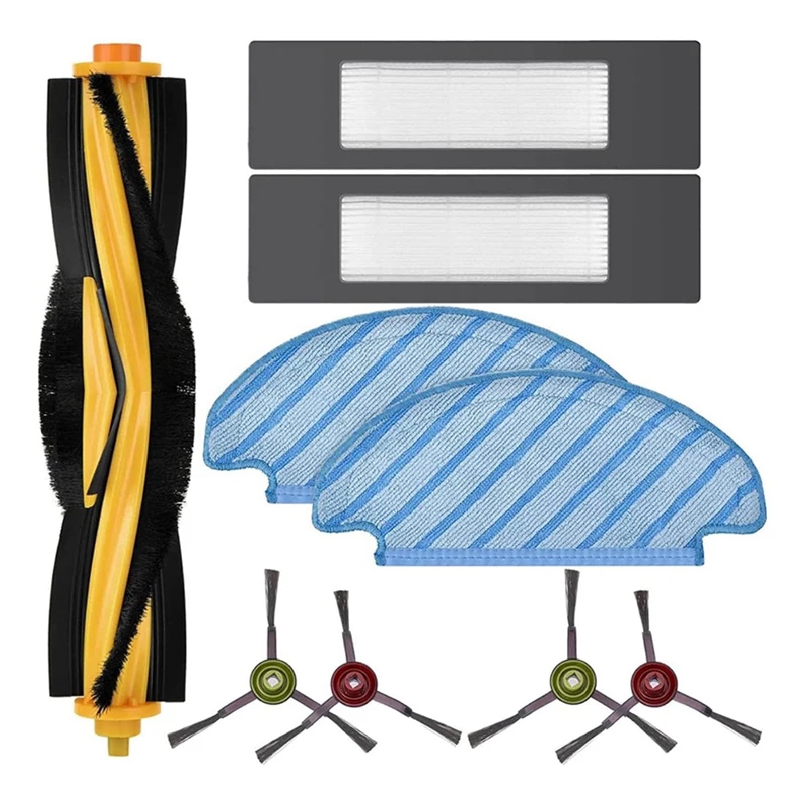Dirlux Compatible for Ecovacs Deebot T8 & T9+, Filter Side Brush and Mop Cloth Maintenance Set