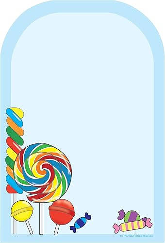 Detalles grandes de caramelo, 5 x 7 pulgadas, 36 acentos en un paquete para proyectos de manualidades infantiles, cumpleaños, celebraciones, día de