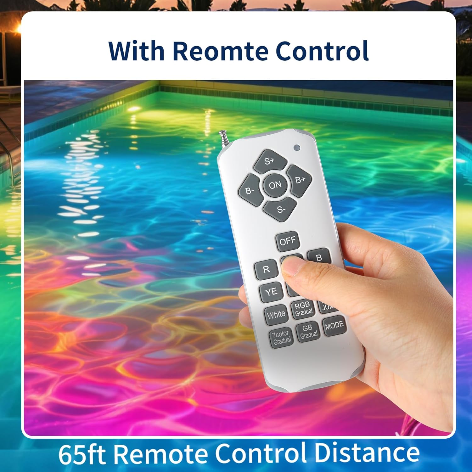 10 Inch Pool Lights for Inground Pools with 50FT Cord, 120V AC 35W Color Changing Spa Light Replacement, Underwater Swimming Pool Light Fit for 10 Inch Wet Niche