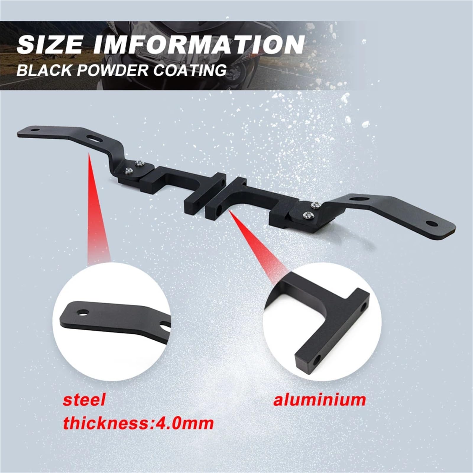 Base de bombilla Clips Abrazaderas de Tubo de Luz Compatible con BMW R1200RT 2014-2018 R1250RT 2019-2023 Soporte de luces auxiliares antiniebla Soporte de conducción inferior para motocicleta