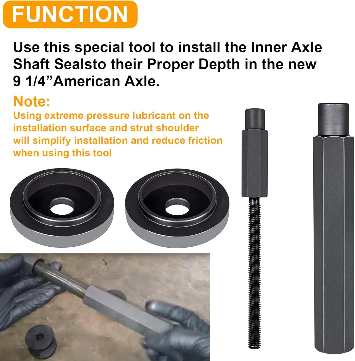 8885B Inner Axle Shaft Seal Installer Set 8885 8885A Fit for Chrysler, Dodge, Jeep, and Ram Trucks 1500 2500 3500