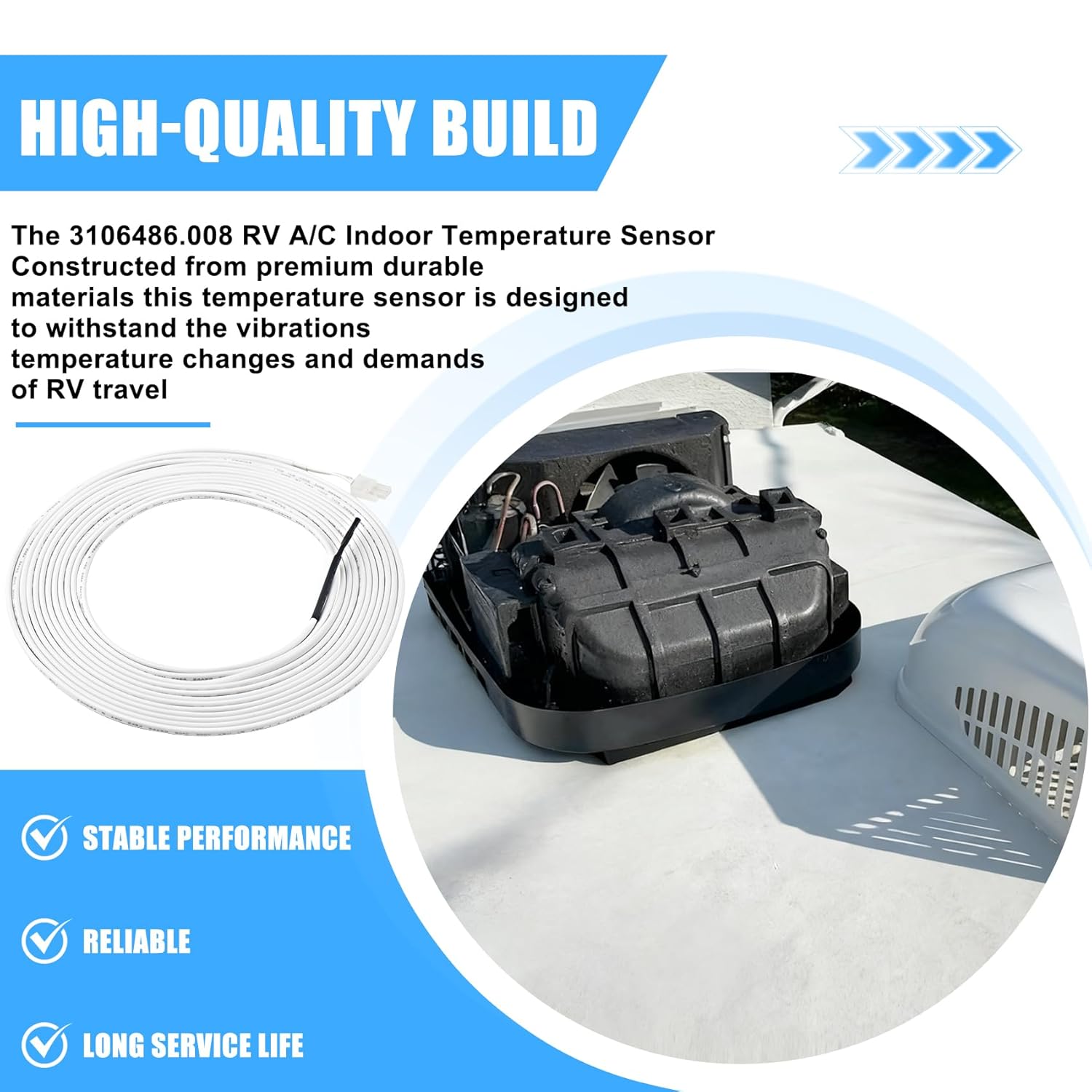3106486.008 RV A/C Indoor Temperature Sensor Fits for Duo-Therm Models, Including Duo-Therm 3106463.007,3106453.005,3105935.047,3105935.049,3105935.057