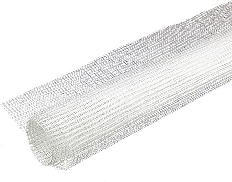 Fiberglass Mesh Roll Reinforcing Plastering Mesh Heavy Duty for Wall Seam Repair Crack Prevention Insulation Stucco, Enhanced Strength and StabilitySize1 * 100m3.2ft*328ft,ColorWhite