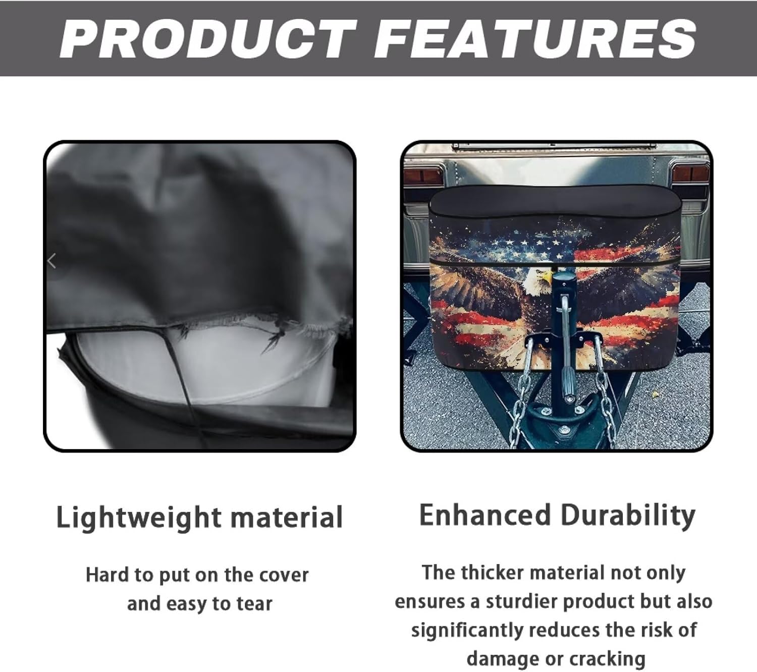 American Mexico Eagle Propane Gas Tank Cover for Camper Polyester Waterproof Cover Reliable Zipper Replacement Covers for RV/Trailer/Camper