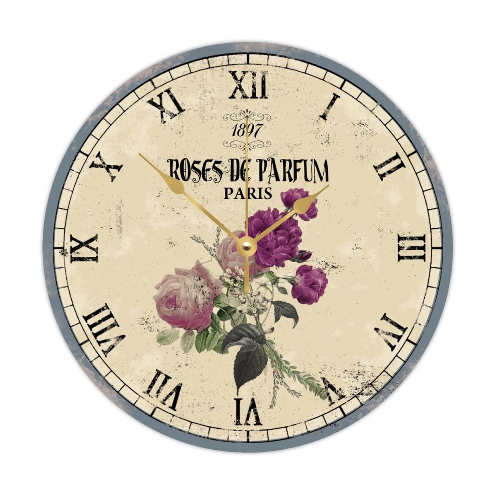 Horloge murale vintage bois silencieuse pour dormir sans aucun bruit