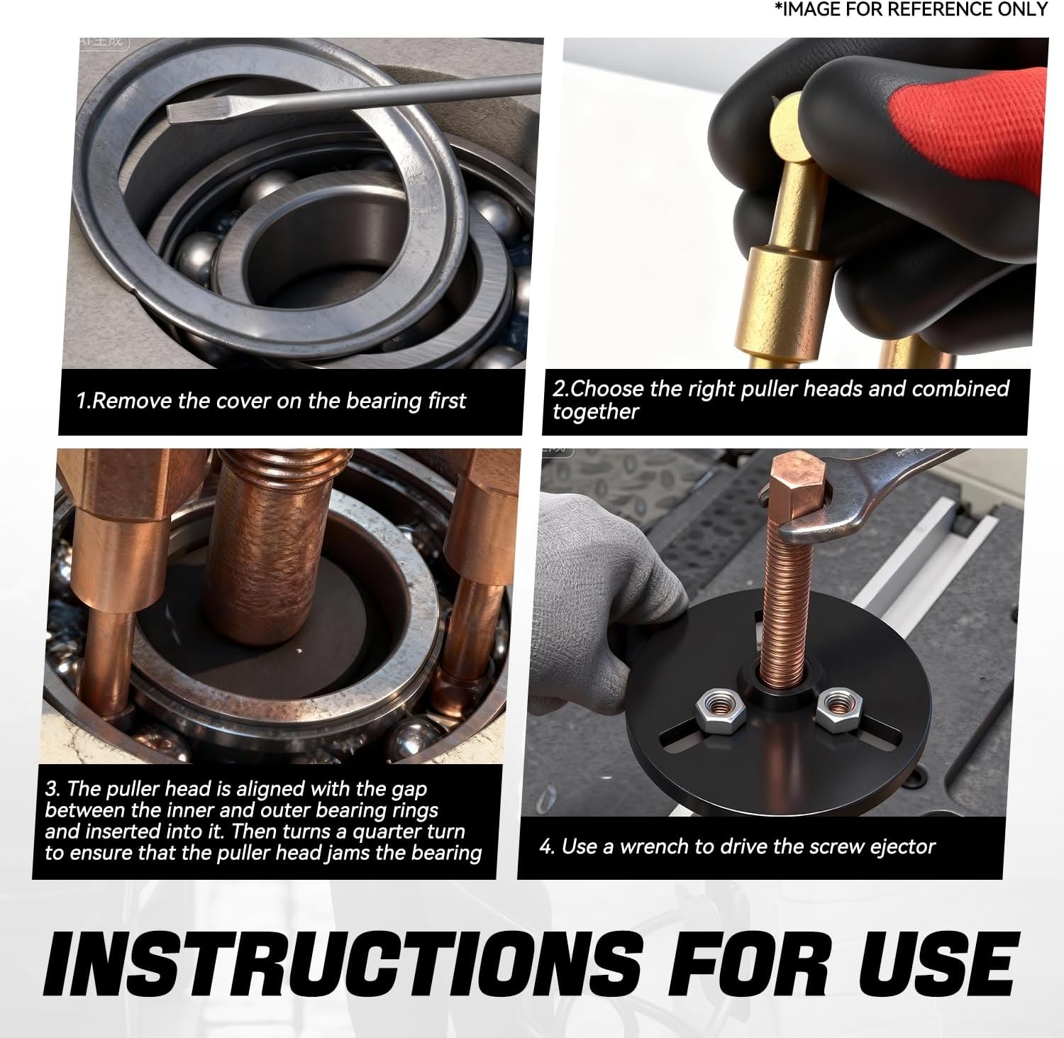 Auto Dynasty 36 in1 Bearing Puller Set, Heavy Duty Bearing Splitter Tool Kit with Jaws & Portable Storage Case, Universal Wheel Hub Axle Remover Tool for Motorcycle Bicycle Automotive