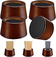 Vista 10 de Bloques de Madera para Elevar la Cama - Extensoes de Altura para Muebles de 1 Pulgada en Círculo para Sofá, Sofá Cama, Escritorio, Silla, Mesa, Base