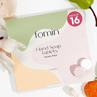 FOMIN Foaming Hand Soap Tablets (16 Count) - Makes 128 fl oz (16 x 8 fl oz) - Variety Pack Foaming Hand Soap Refills, Sustainable Soap Tablets for Hands