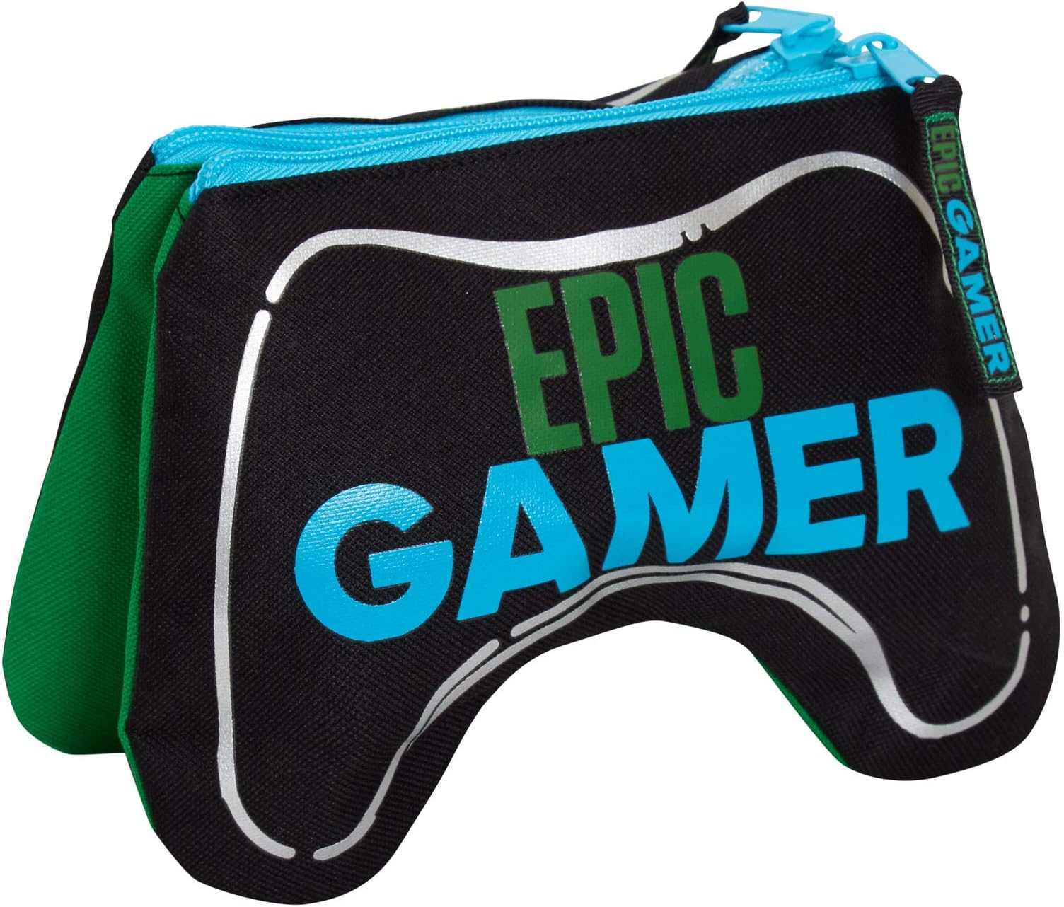 Epic Gamer 3D Gaming Controller Pencil Case Kids Large Double Sided Stationery Holder Gaming Accessory Handset Case Protector Gaming Gift