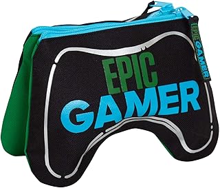 Epic Gamer 3D Gaming Controller Pencil Case Kids Large Double Sided Stationery Holder Gaming Accessory Handset Case Protec…