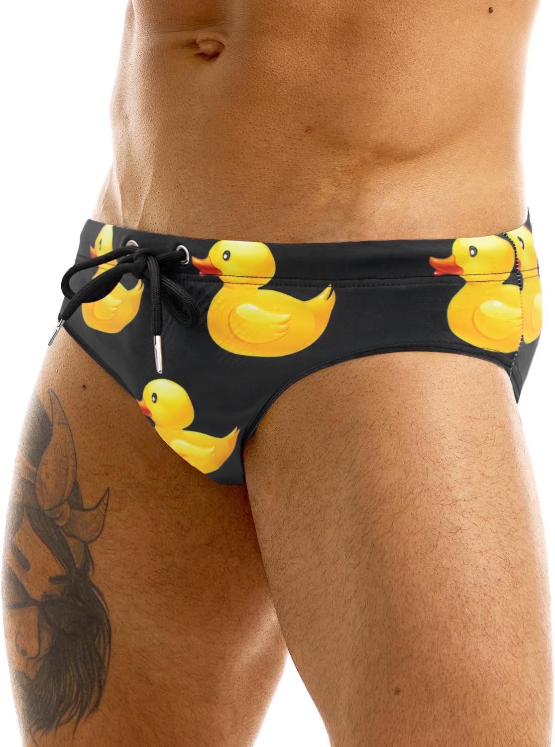 MIZOK Men's Sexy Cartoon Print Swim Bikini Low Rise Surfing Briefs Quick Dry Swimsuit Swimwear Short - Image 2