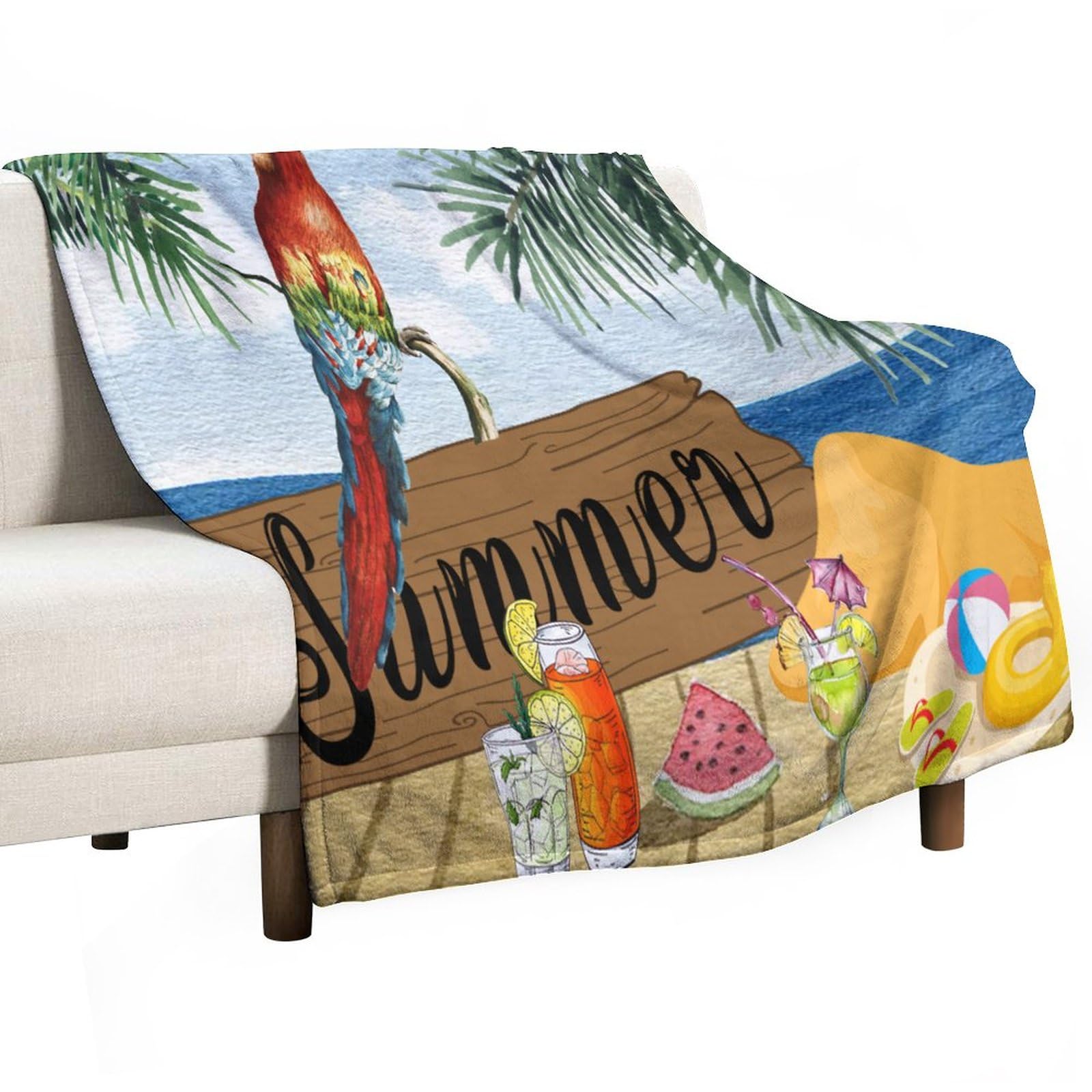 Couverture perroquet et oiseau haut de gamme en tissu respirant confortable
