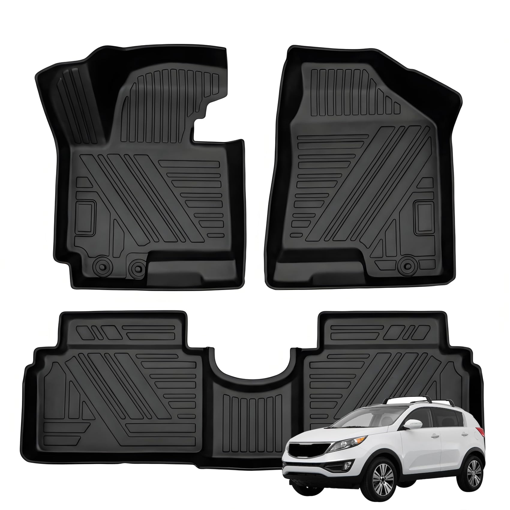 Priprilod Floor Mats Fit for Kia Sportage 2011-2016 Passenger Car Kia Sportage 2011-2016 Floor Mats