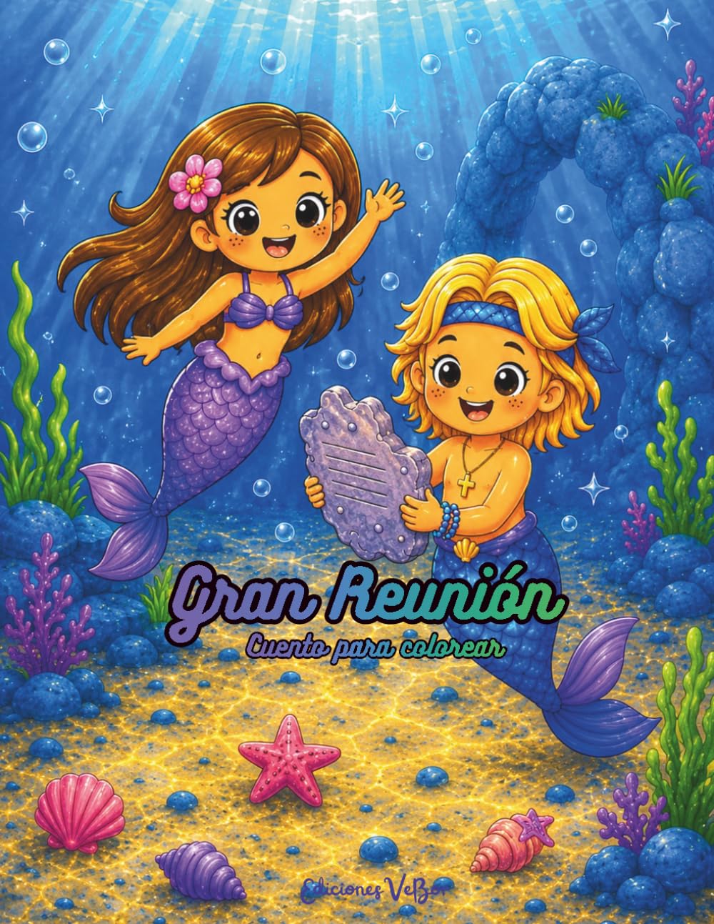 Gran Reunión: Cuento para colorear (Mi Libro de Sirenas y Amigos del Mar)