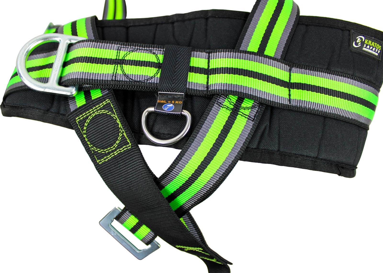 Kratos Safety EN358/361 - Arnés de seguridad con correa de sujeción y silbato, hasta 140 kg, PSA, EN358/361