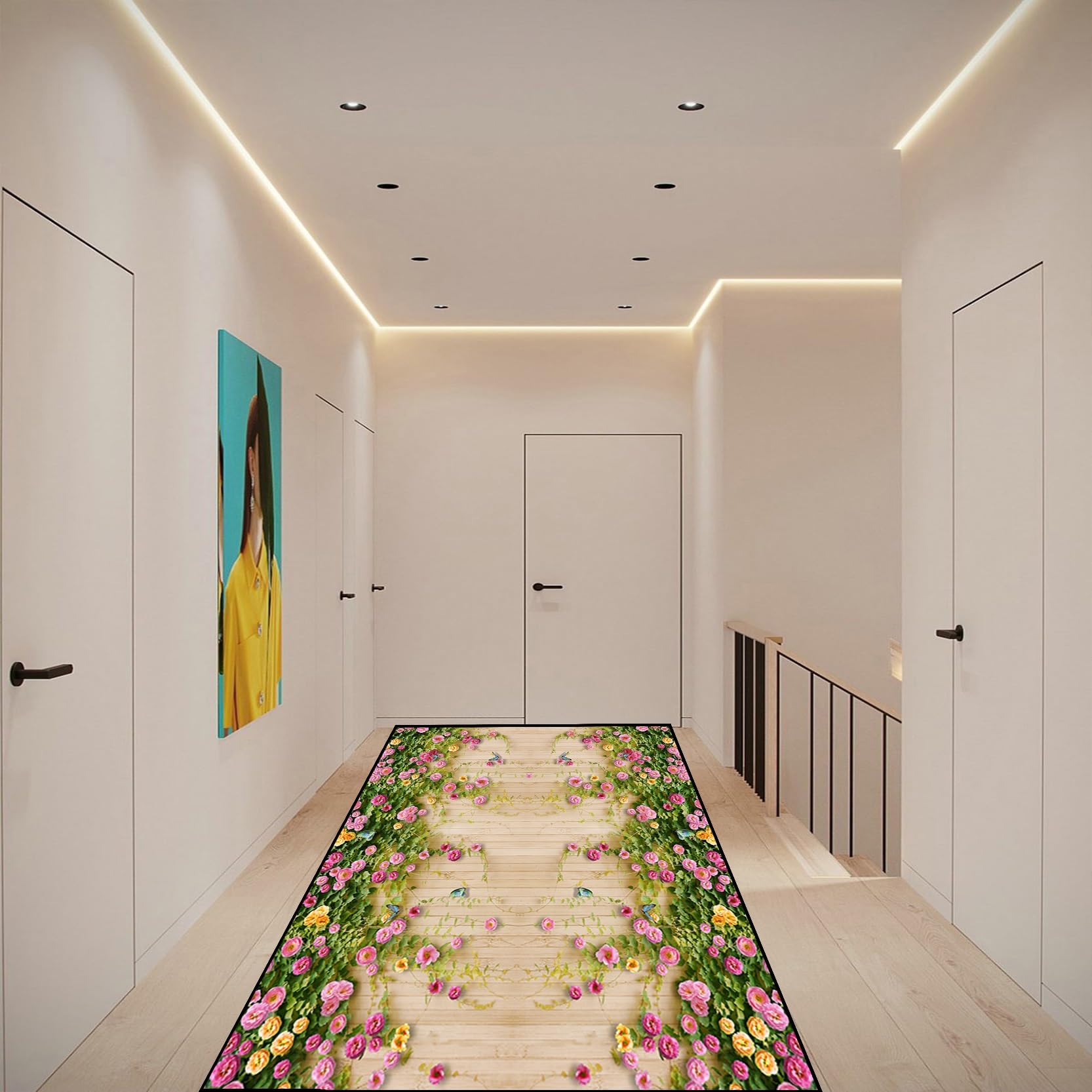 Tapis de cuisine 110 x 120 cm durable et tapis de salon lavable