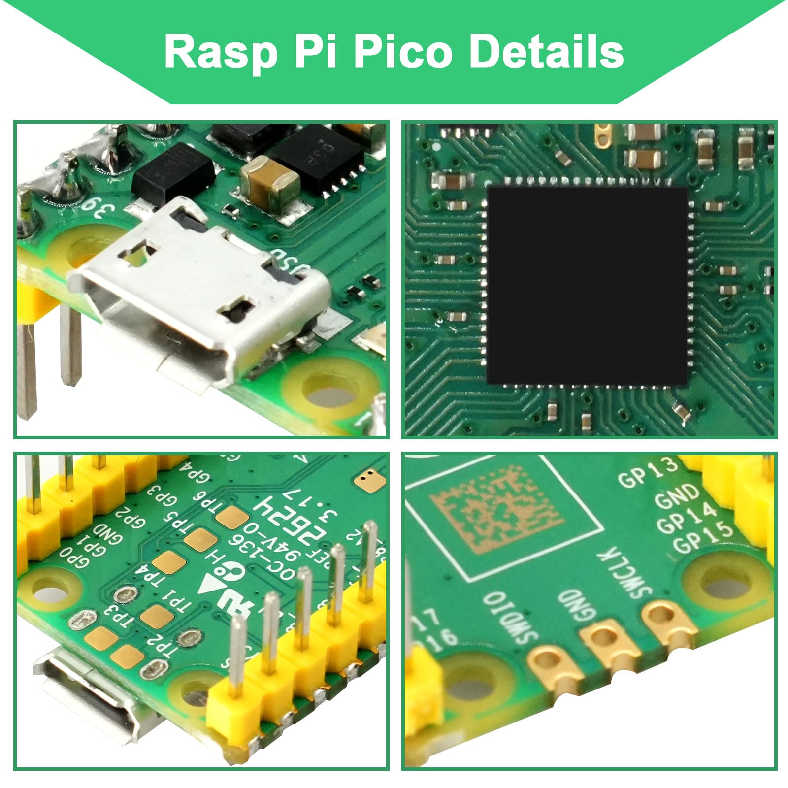 SCHEDA UFFICIALE RASPBERRY Pi Pico comoda scheda di sviluppo Raspberry