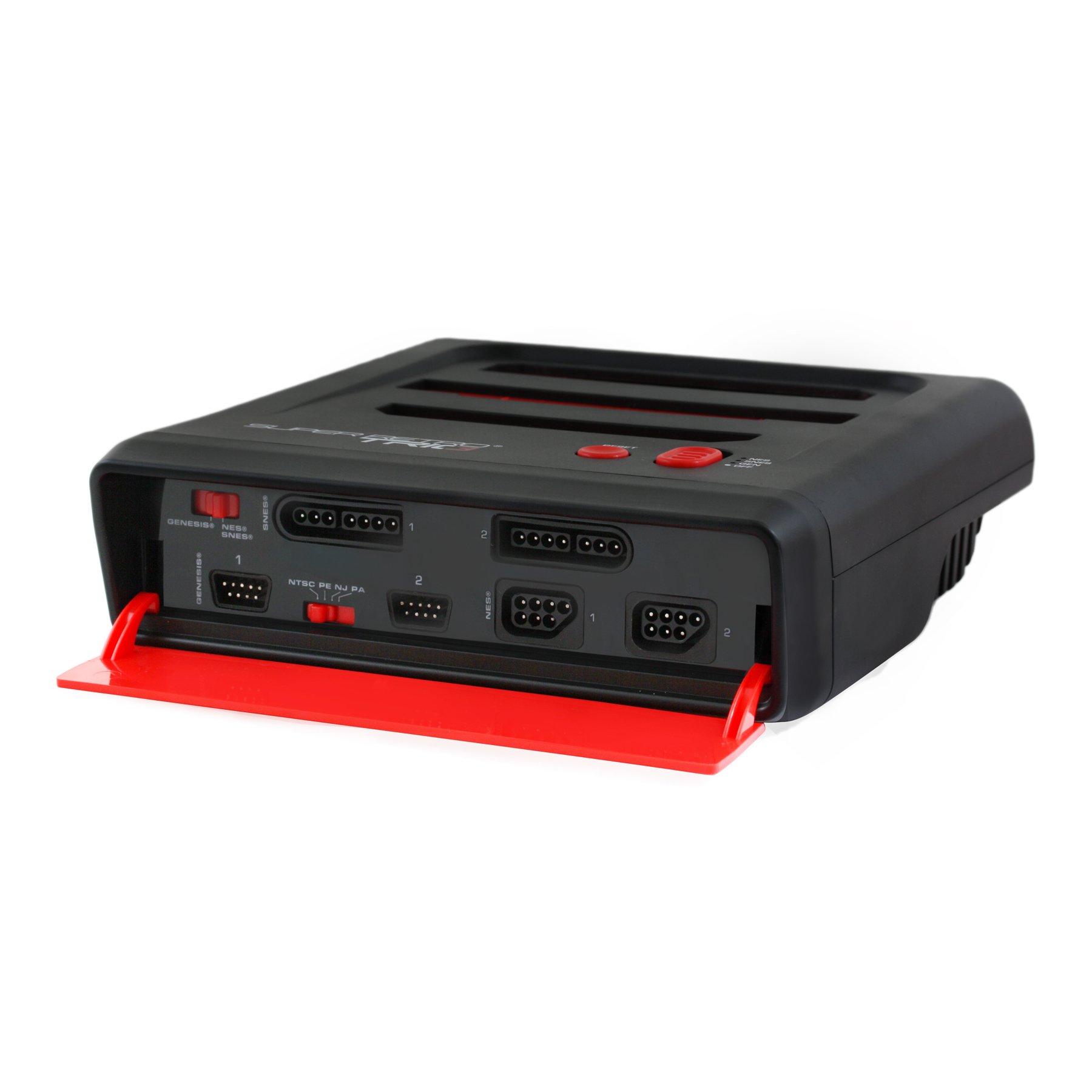 Retro Bit Super Retro Trio 3 in 1 Console Red/Black, NES/SNES/Mega Drive PAL Version (Electronic Games) - [Edizione: Regno Unito]