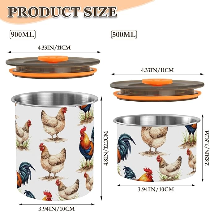 DOMIKING Recipiente Acero Inoxidable Hermético para Café 900ML miniatura 3