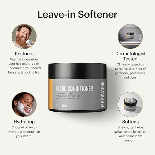Miniatura 2 de MANSCAPED Acondicionador UltraPremium para barba, suavizante sin enjuague con aceites nutritivos y antioxidantes, manteca de karité, eucalipto,