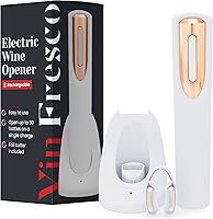 Vista 8 de Abrebotellas de vino eléctrico recargable, base de carga y cortador de papel de aluminio incluido con abridor automático de vino, sacacorchos