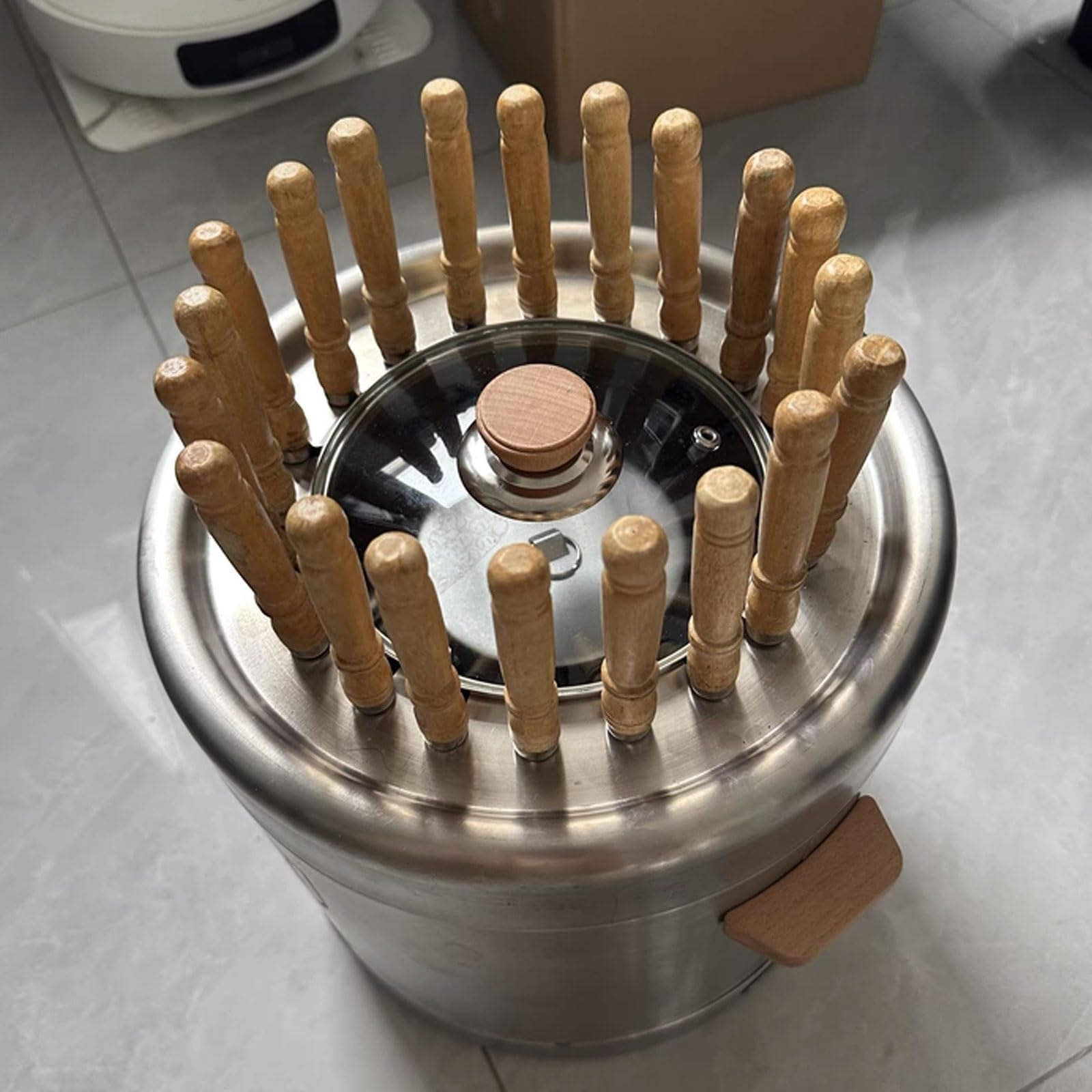 Grill ze stali nierdzewnej 360° – w pełni nadający się do prania olej i płomień oddzielny palnik stołowy do gotowania w ogrodzie i na patio