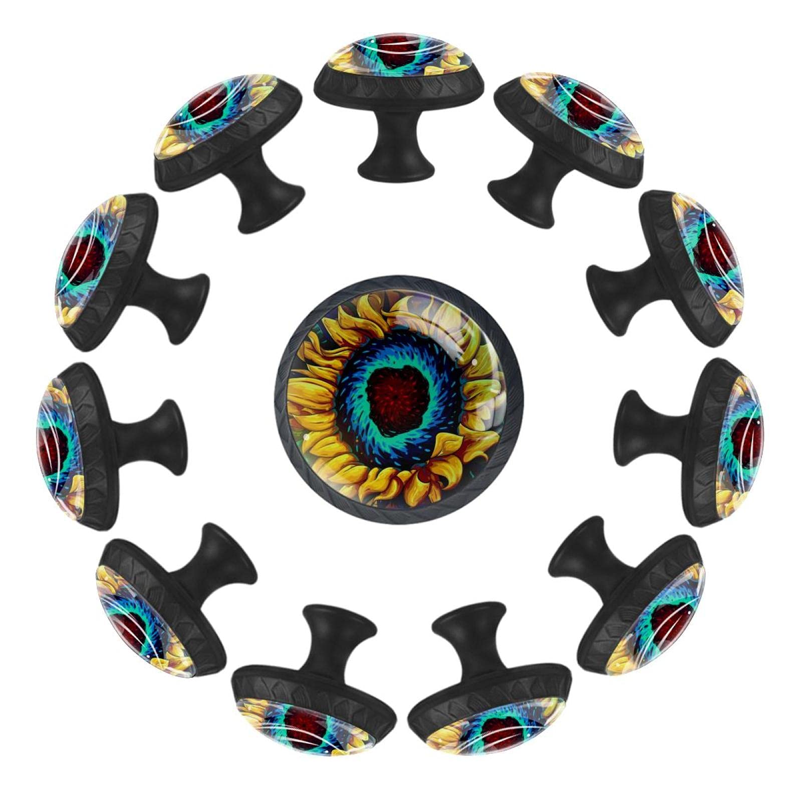 Boutons de tiroir tournesol 35mm en lot de 12 pour commode enfant