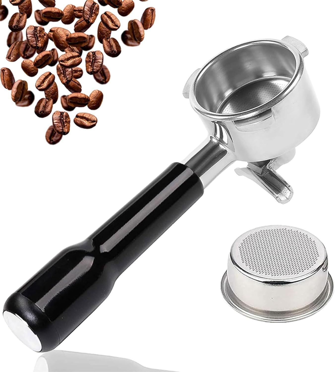 54mm Coffee Bottomless Portafilter Double Spouts Machine Accessories Machine Replacement Part Stainless Steel