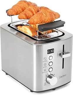 Edelstahl 2 Scheiben Toaster mit LED-Countdown
