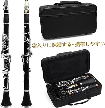Amazon | クラリネット Clarinet B♭調 ニッケルメッキ 17 キー ABS