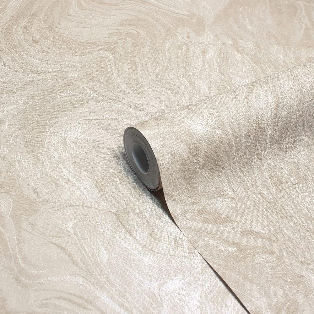 Paoletti Luxe Marble Metallic Vinyl Wallpaper, Grey