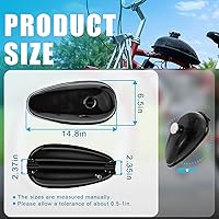 Vista 2 de Depósito de combustible de acero de 4L con tapa, se adapta a bicicletas motorizadas de 49cc 50cc 60cc 66cc 80cc 90cc, kit de reemplazo de tanque