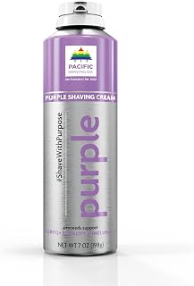 Pacific Shaving Company Purple Shaving Cream - Foaming Colorful Shaving Cream - Hydrating, Redness Reducing + Irritation Free Shave Cream (7 Oz)