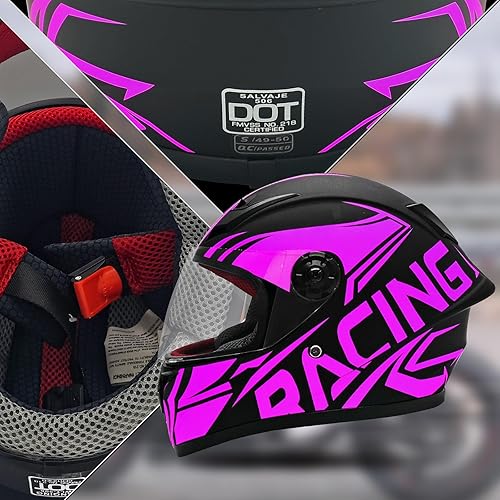 Miniatura 4 de Cascos de motocicleta para niños, adolescentes, moto, scooter, BMX, cuatro ruedas, cascos de cara completa para niños y niñas, aprobado por el DOT