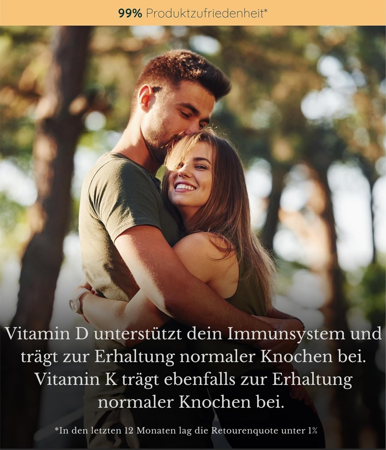 Luondu Vitamin D3 20.000 I.E + Vitamin K2 MK7 200 mcg (hochdosiert & vegan) | Ohne Zusätze, produziert in Deutschland (180 Kapseln) – Verpackung kann variieren