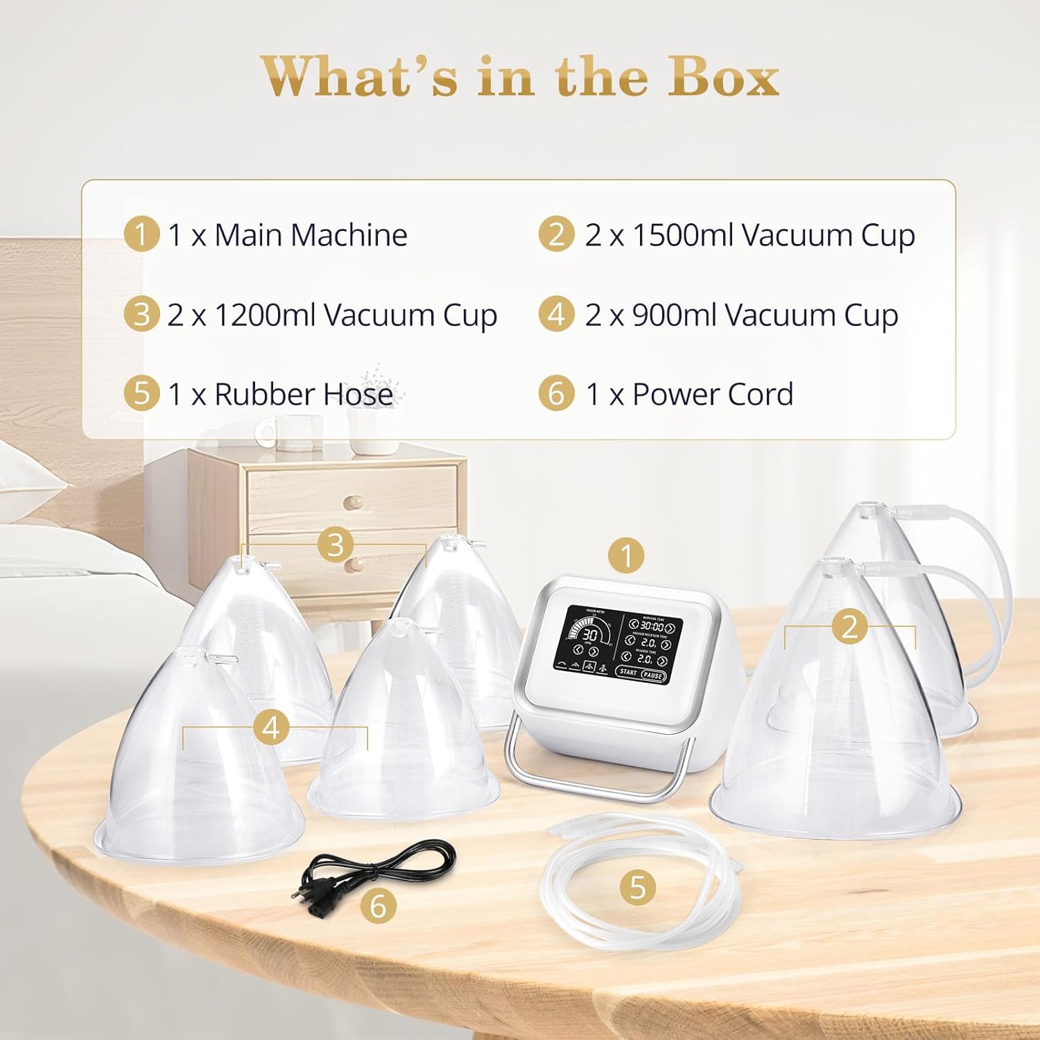 Vacuum Therapy Machine for Curve Lovers - at-Home Body Lifting& Body Care, 4 Modes & 0-75kPa Adjustable Suction, ABS Material, Touch Screen Design, Perfect for Spare Time Use - Image 6