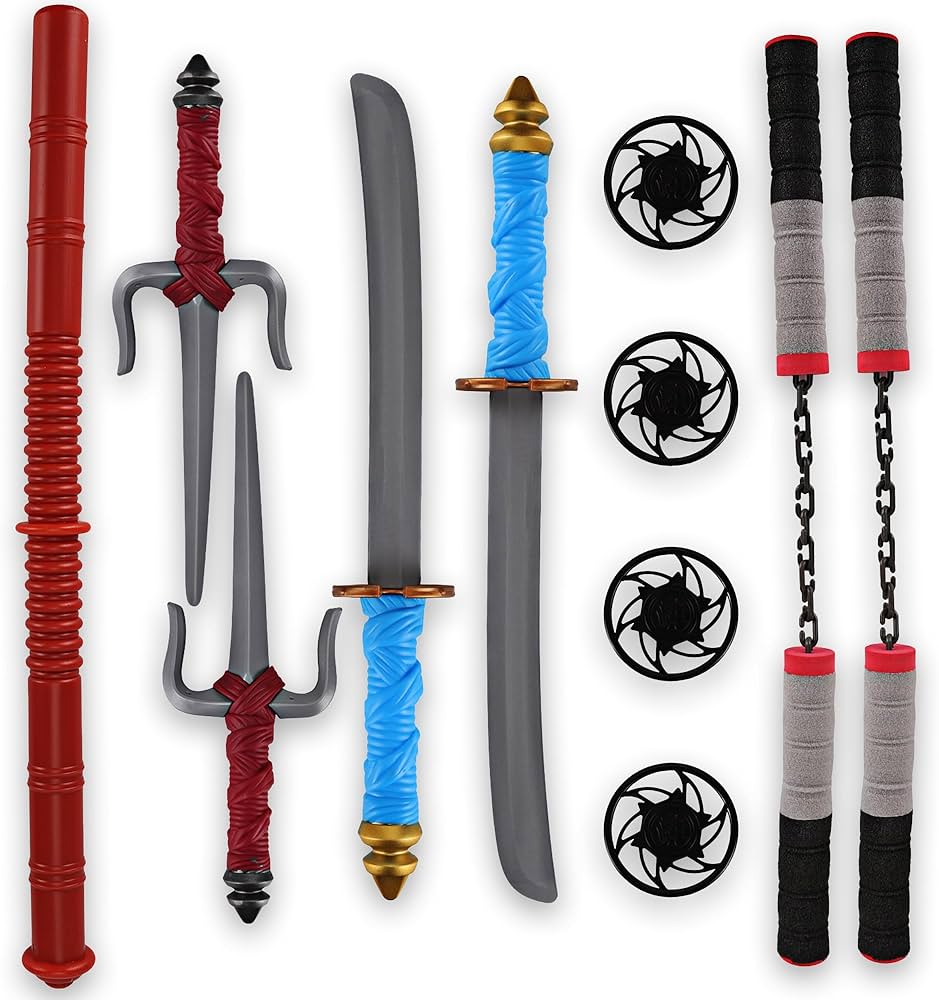 Liberty Imports Ninja Toy Weapons Kids Role Play Set with 2 Katana