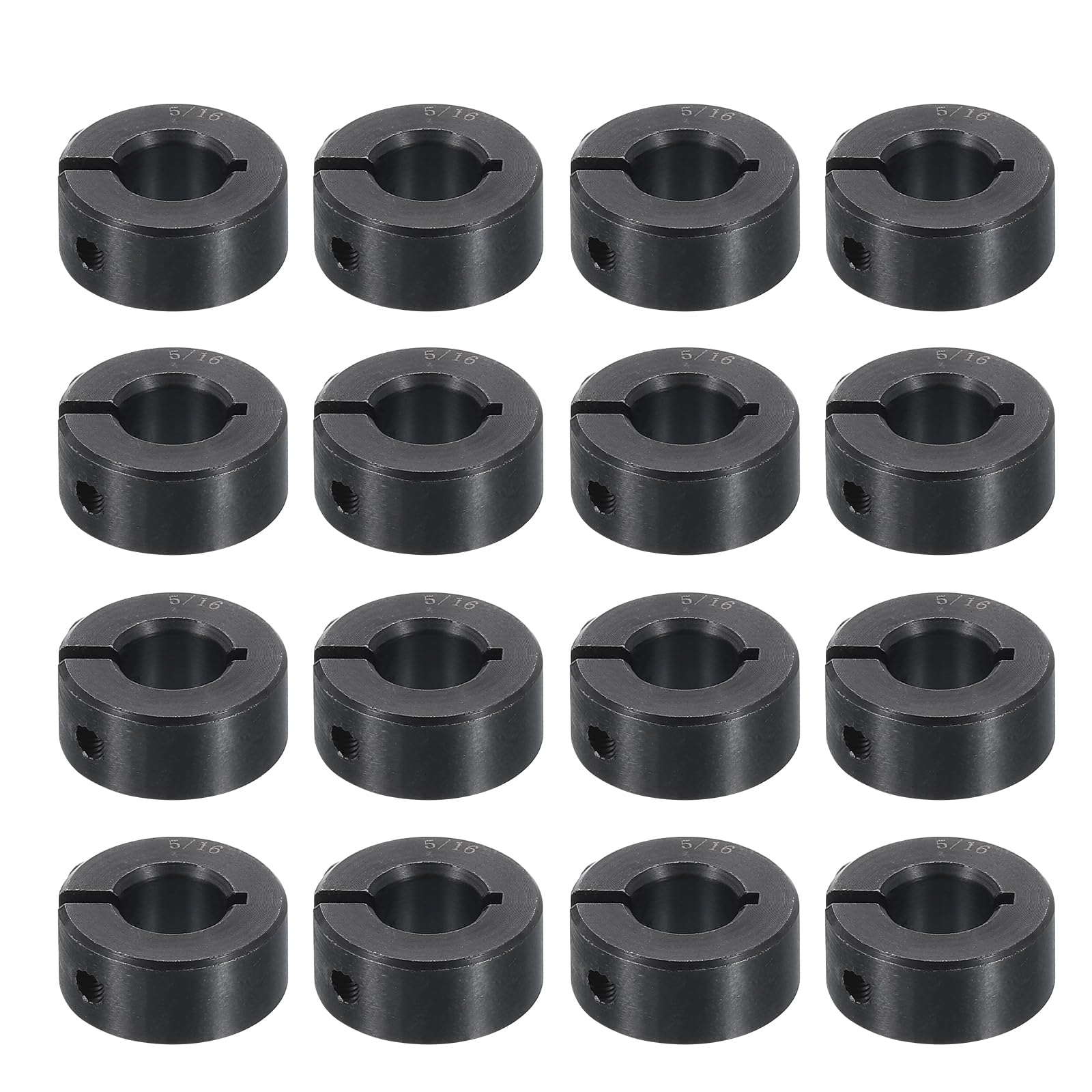 Collier de serrage monobloc 5/16 pouce en acier oxyde noir robuste x16